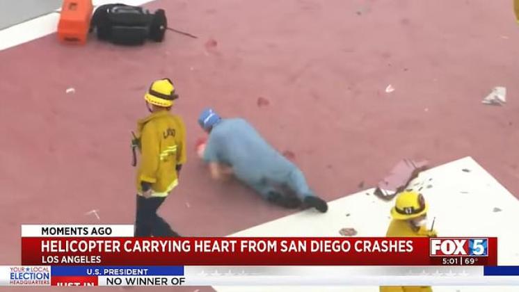 Medic drops heart on floor after helicopter crashes delivering it to hospital