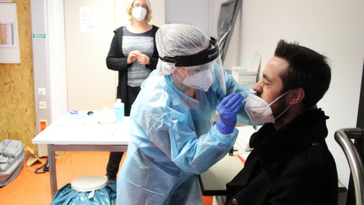 Corona-Schnelltests am Beruflichen Schulzentrum Hechingen